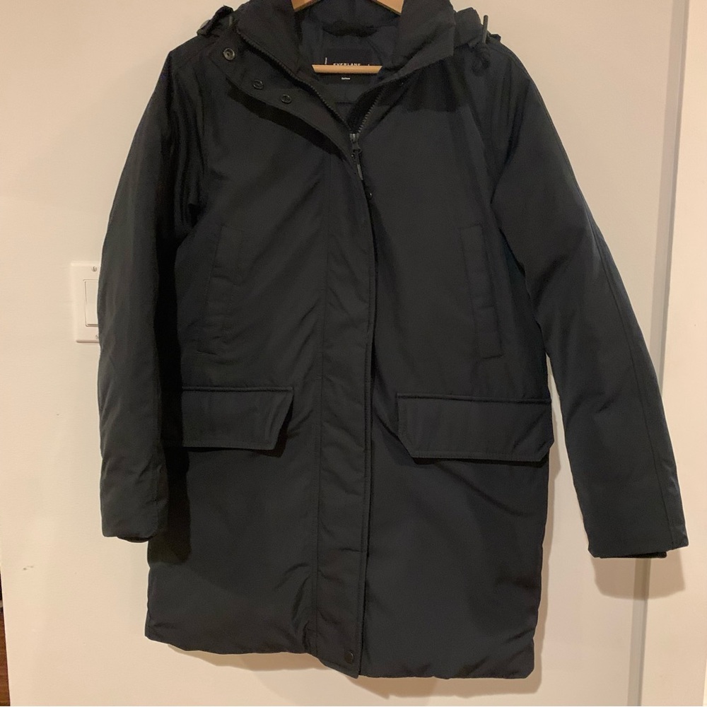 Everlane ReNew Black Military Parka Womens S Small Warm winter coat